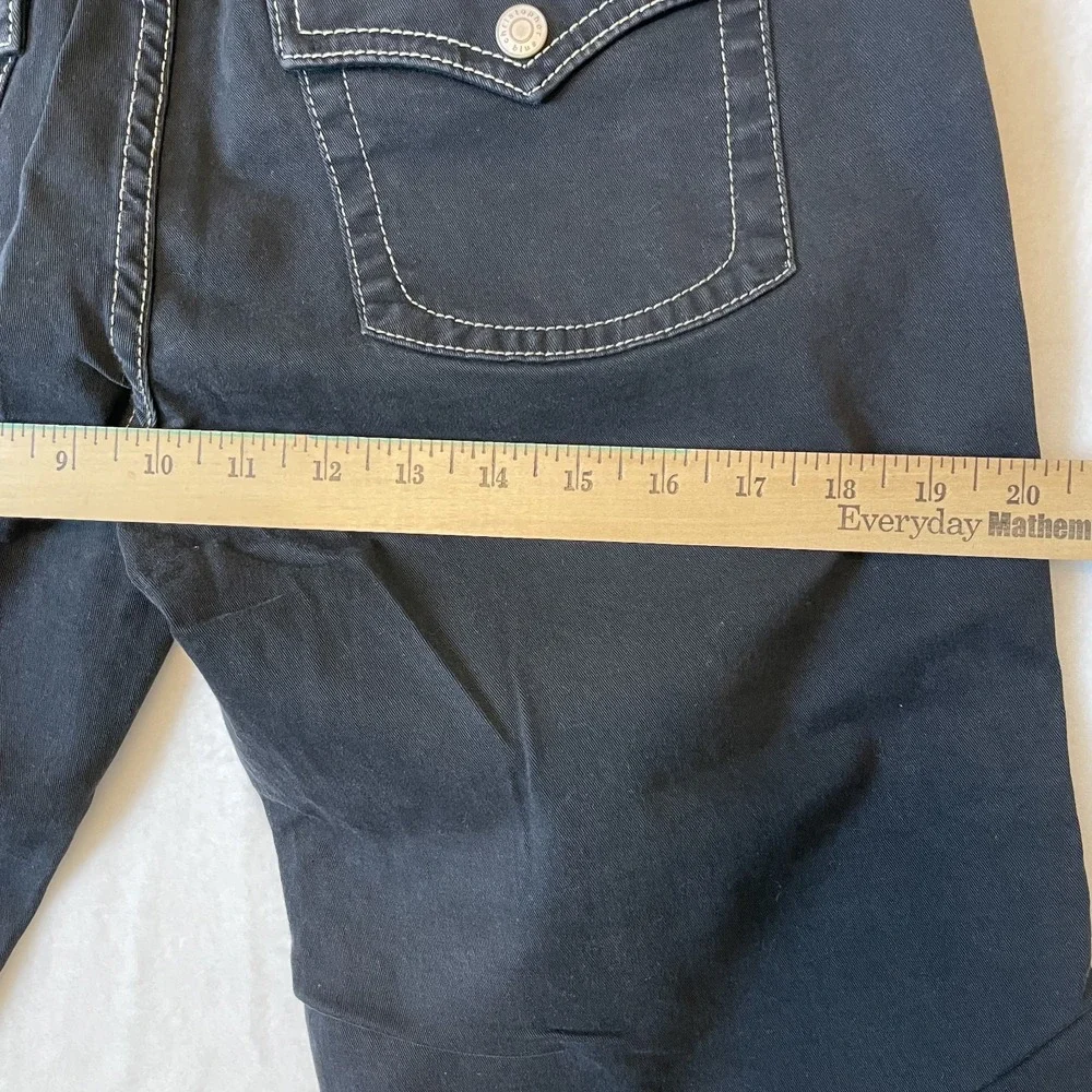 Christopher Blue‎ Womens Cropped Stretch Pocket Black Capri Jeans, 6